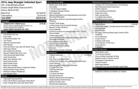 Photos of 2016 Jeep Wrangler Unlimited Sport for sale in Jacksonville, FL at AUTOLAND