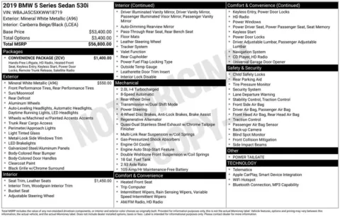 Photos of 2019 BMW 5 Series 530i for sale in Jacksonville, FL at AUTOLAND