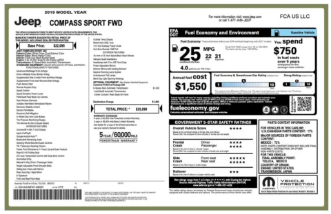 More photos of 2019 Jeep Compass Sport at AUTOLAND, FL