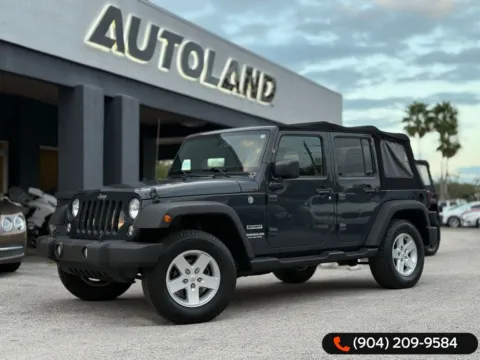 Gray 2017 Jeep Wrangler Unlimited Sport for sale in Jacksonville, FL