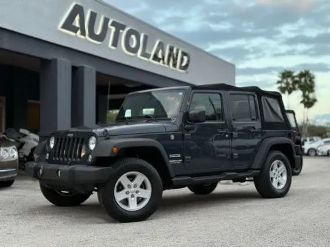Gray 2017 Jeep Wrangler Unlimited Sport for sale in Jacksonville, FL