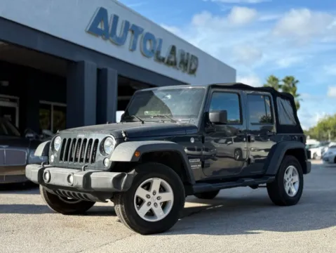 Gray 2017 Jeep Wrangler Unlimited Sport for sale in Jacksonville, FL