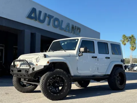 White 2013 Jeep Wrangler Unlimited Sahara for sale in Jacksonville, FL