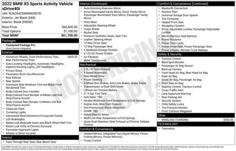 Another view of 2022 BMW X5 sDrive40i for sale in Jacksonville, FL at AUTOLAND