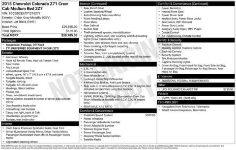 Another view of 2015 Chevrolet Colorado Z71 for sale in Jacksonville, FL at AUTOLAND