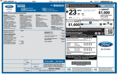 Another view of 2017 Ford Edge Titanium for sale in Jacksonville, FL at AUTOLAND