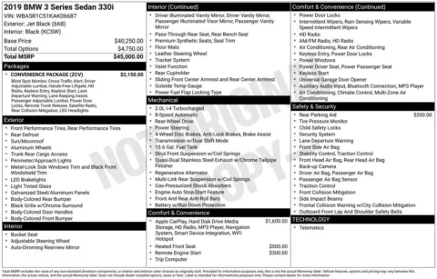 Another view of 2019 BMW 3 Series 330i for sale in Jacksonville, FL at AUTOLAND
