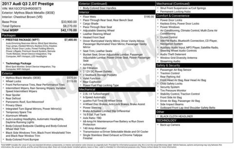 Another view of 2017 Audi Q3 2.0T Prestige for sale in Jacksonville, FL at AUTOLAND