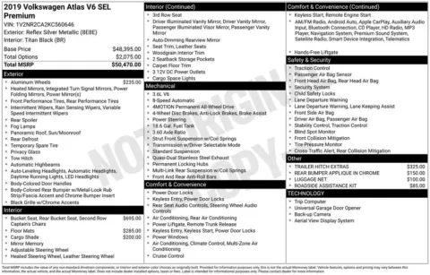 Another view of 2019 Volkswagen Atlas SEL Premium for sale in Jacksonville, FL at AUTOLAND