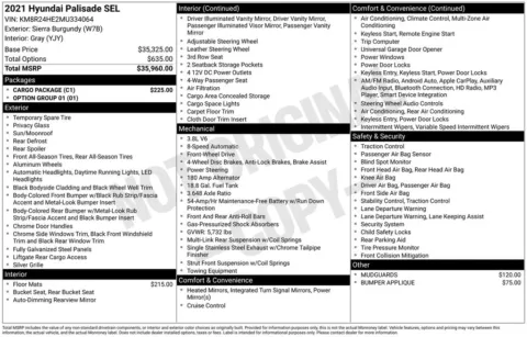 Another view of 2021 Hyundai Palisade SEL for sale in Jacksonville, FL at AUTOLAND