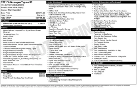 Another view of 2021 Volkswagen Tiguan for sale in Jacksonville, FL at AUTOLAND