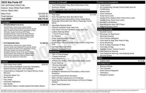 Another view of 2023 Kia Forte GT for sale in Jacksonville, FL at AUTOLAND