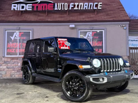Black 2022 JEEP WRANGLER UNLIMI SAHARA 4XE for sale in Merrillville, IN