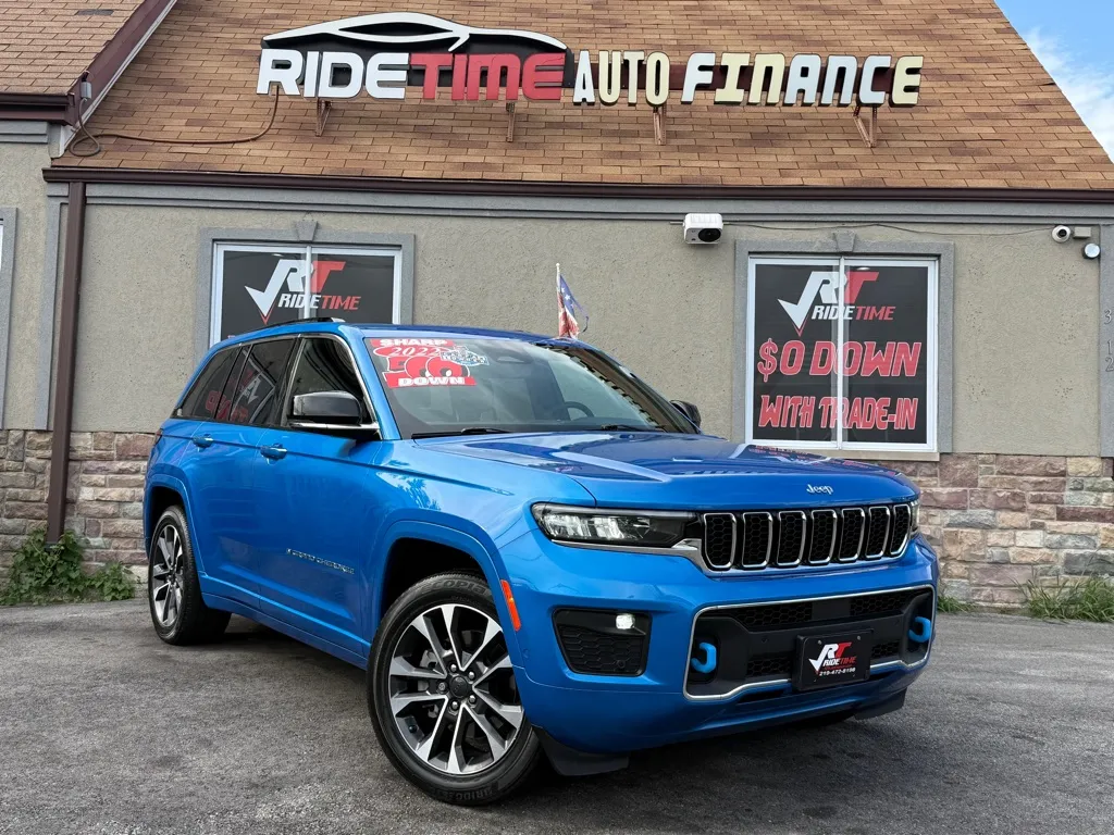 Blue 2022 JEEP GRAND CHEROKEE OVERLAND 4XE for sale in Merrillville, IN