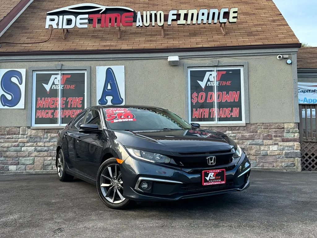 Blue 2020 HONDA CIVIC EX-L for sale in Merrillville, IN