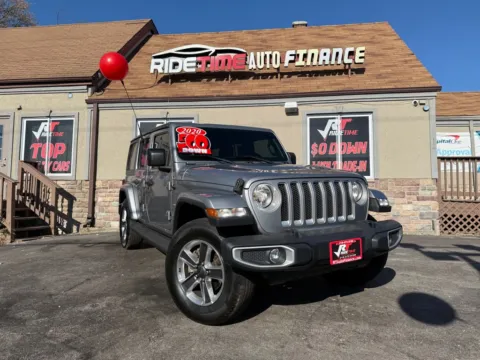 Silver 2020 JEEP WRANGLER UNLIMI SAHARA for sale in Merrillville, IN