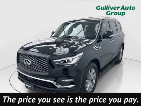 Black 2019 INFINITI QX80 LUXE for sale in Plano, TX