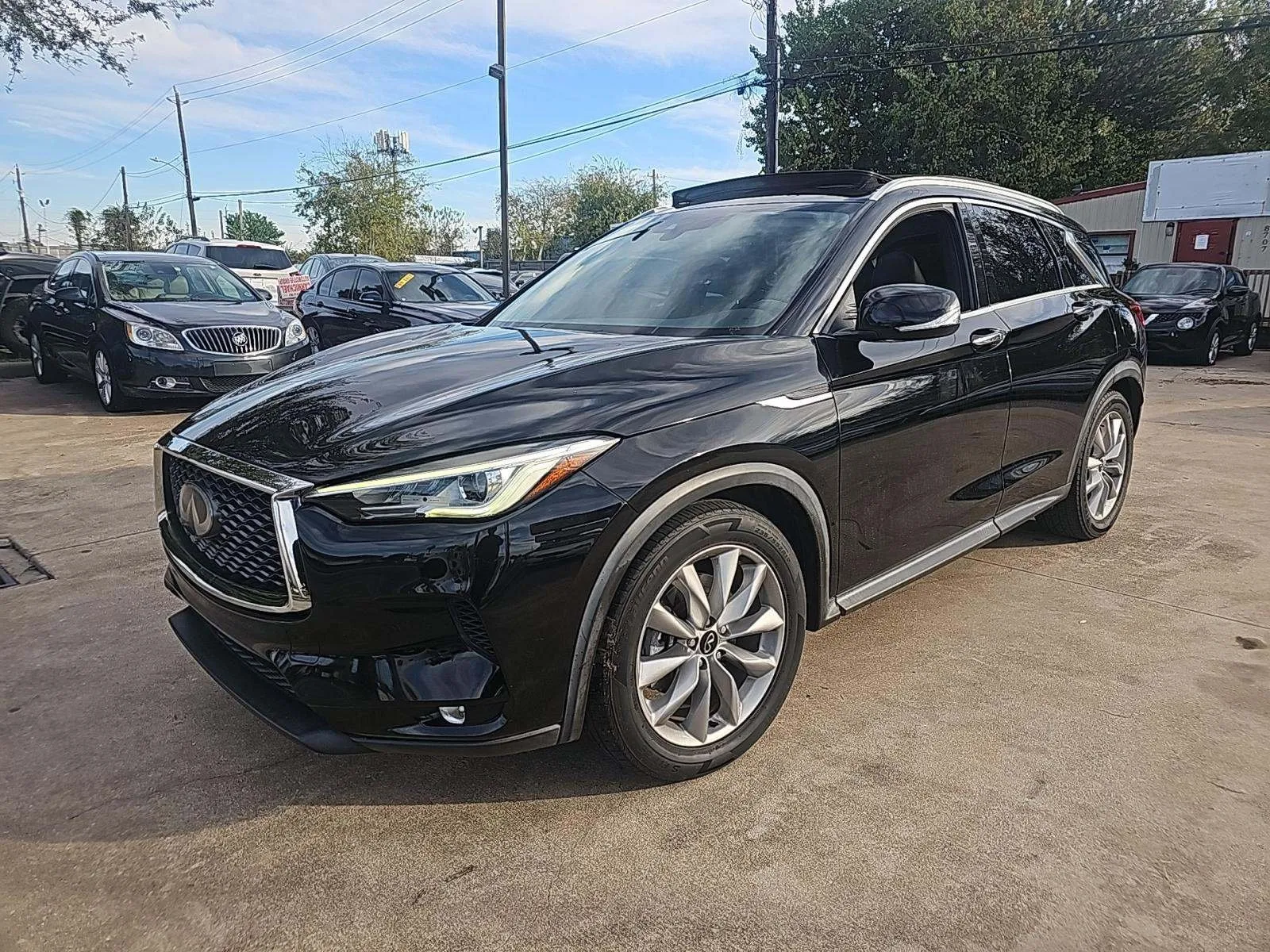 Black 2021 INFINITI QX50 LUXE for sale in Plano, TX