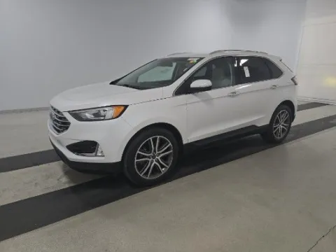 White 2019 Ford Edge Titanium for sale in Plano, TX