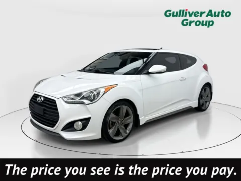 White 2015 Hyundai Veloster Turbo for sale in Plano, TX