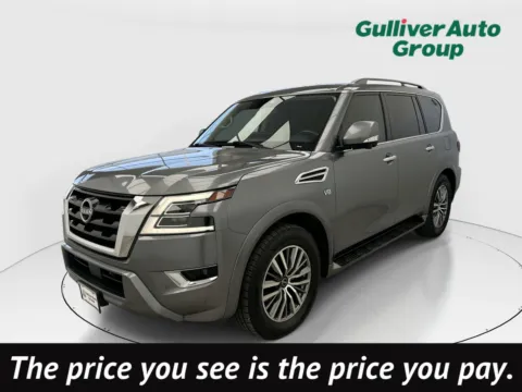 Gray 2021 Nissan Armada SL for sale in Plano, TX