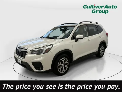 White 2021 Subaru Forester Premium for sale in Plano, TX