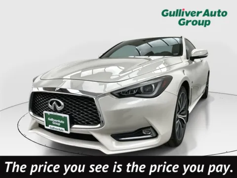 White 2017 INFINITI Q60 3.0t Premium for sale in Plano, TX