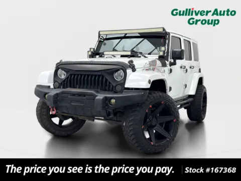 White 2016 Jeep Wrangler Unlimited Sahara for sale in Plano, TX