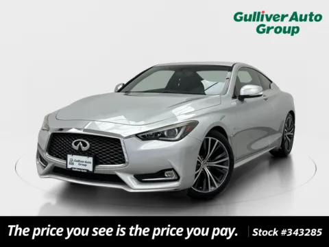 Silver 2018 INFINITI Q60 3.0t LUXE for sale in Plano, TX