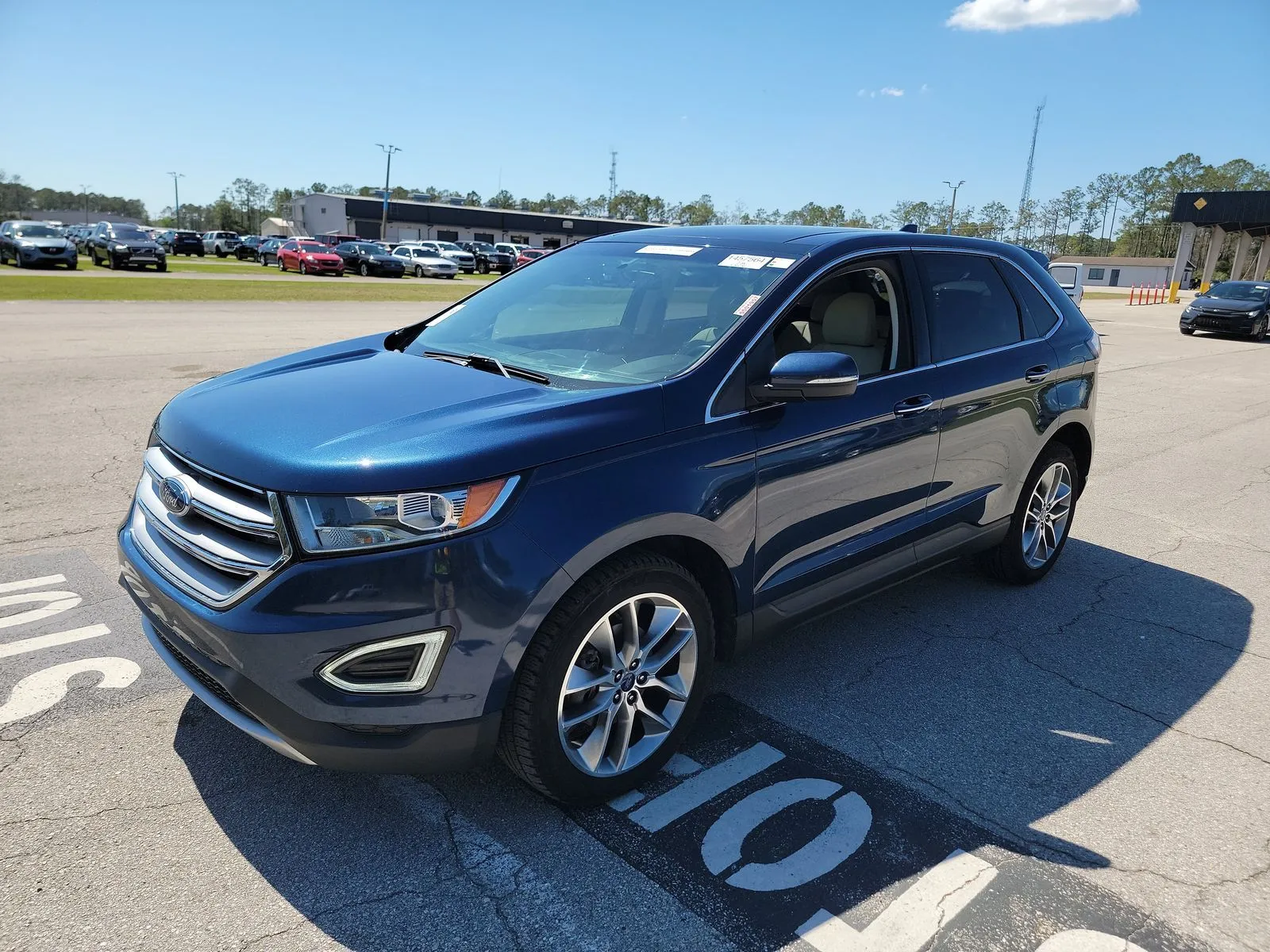 Blue 2017 Ford Edge Titanium for sale in Plano, TX