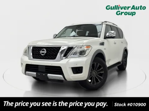 White 2017 Nissan Armada Platinum for sale in Plano, TX