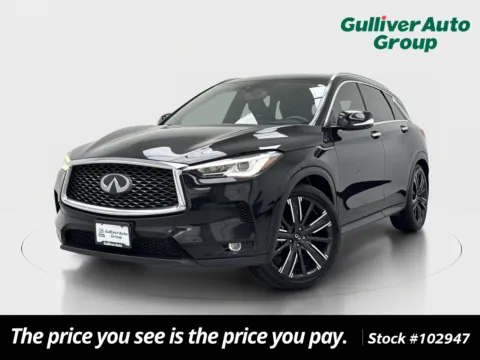 Black 2021 INFINITI QX50 LUXE for sale in Plano, TX