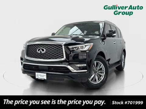 Photos of 2020 INFINITI QX80 LUXE for sale in Plano, TX at Gulliver Auto Group