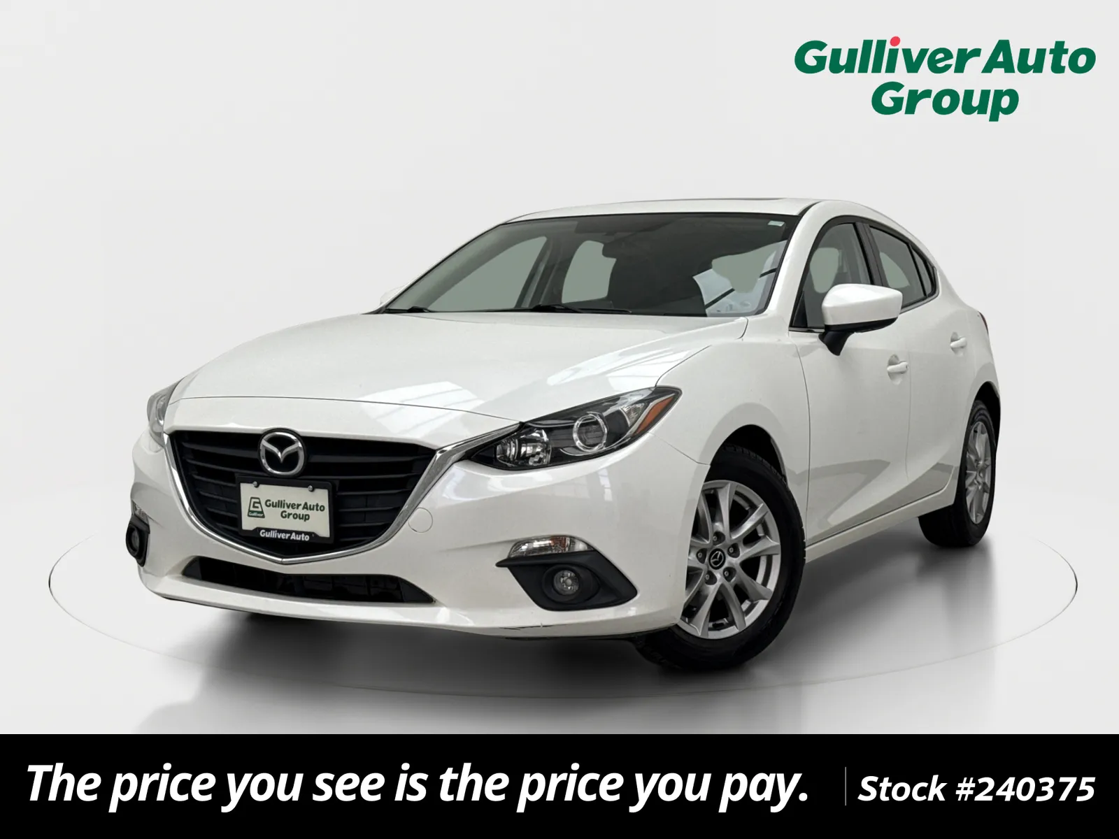 White 2015 Mazda Mazda3 i Grand Touring for sale in Plano, TX