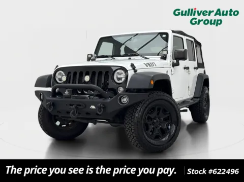 White 2017 Jeep Wrangler Unlimited Willys for sale in Plano, TX