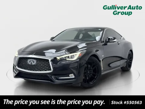 Black 2017 INFINITI Q60 3.0t Premium for sale in Plano, TX