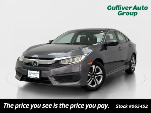 Gray 2017 Honda Civic LX for sale in Plano, TX