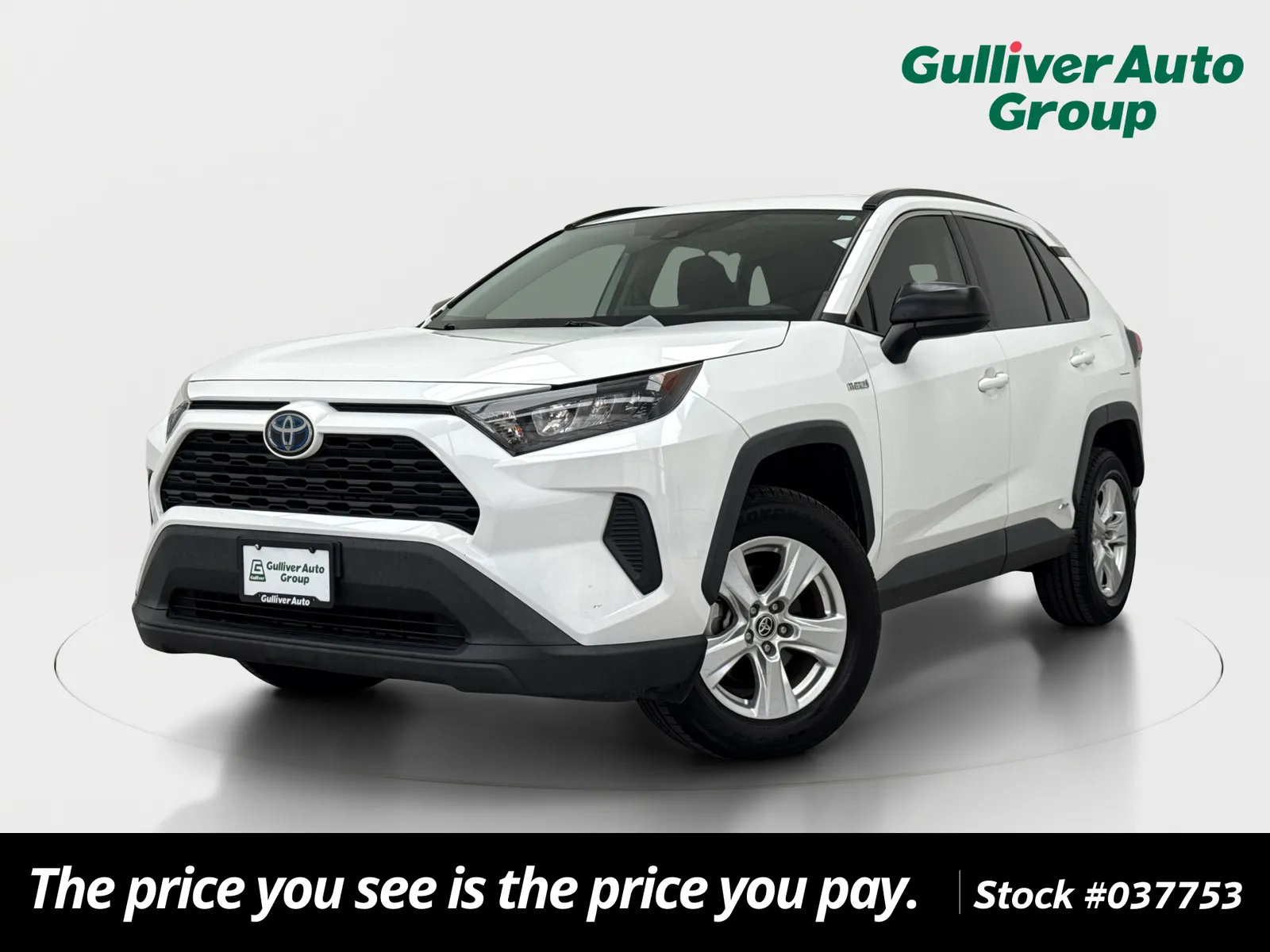 White 2021 Toyota RAV4 Hybrid LE for sale in Plano, TX