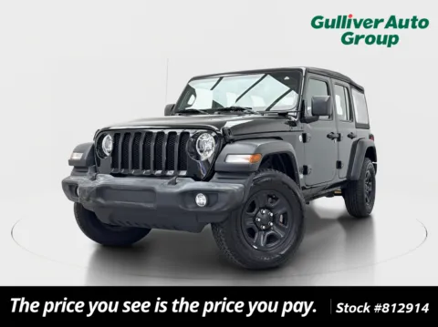 Black 2021 Jeep Wrangler Unlimited Sport for sale in Plano, TX