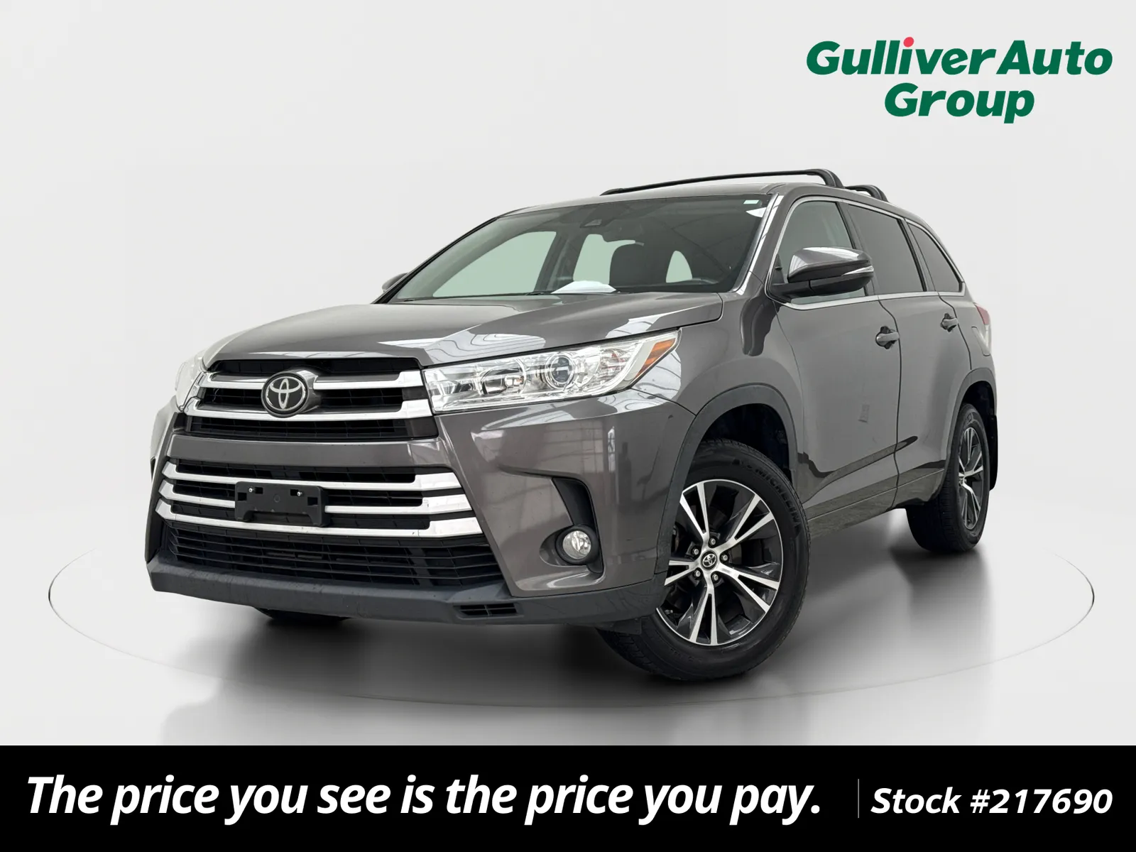 Gray 2017 Toyota Highlander LE Plus for sale in Plano, TX