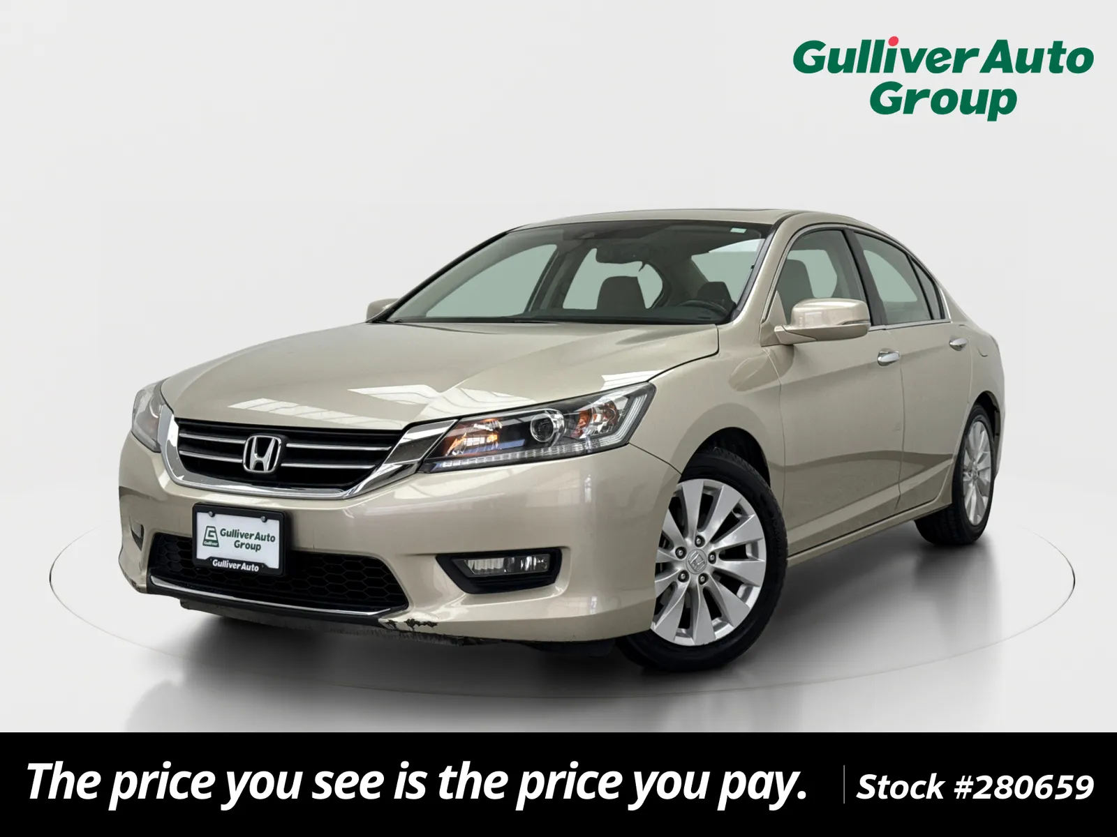 Beige 2014 Honda Accord EX-L for sale in Plano, TX