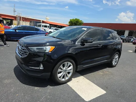 Black 2022 Ford Edge Titanium for sale in Plano, TX