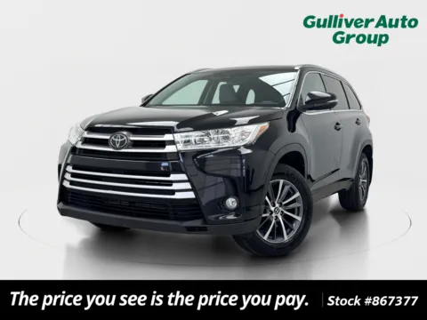 Black 2018 Toyota Highlander XLE for sale in Plano, TX