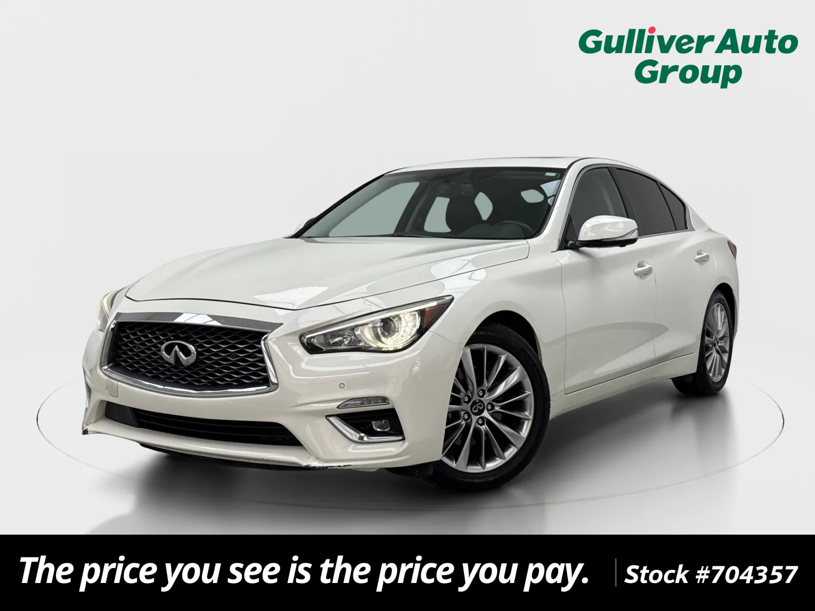 White 2021 INFINITI Q50 3.0t LUXE for sale in Plano, TX