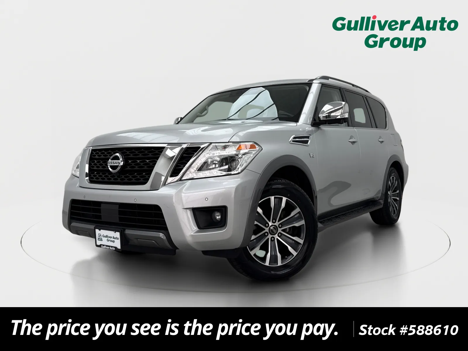 Silver 2019 Nissan Armada SL for sale in Plano, TX
