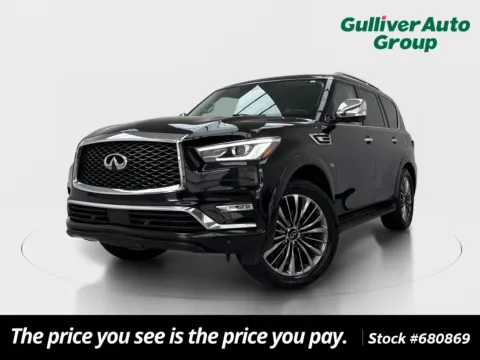 Black 2019 INFINITI QX80 LUXE for sale in Plano, TX
