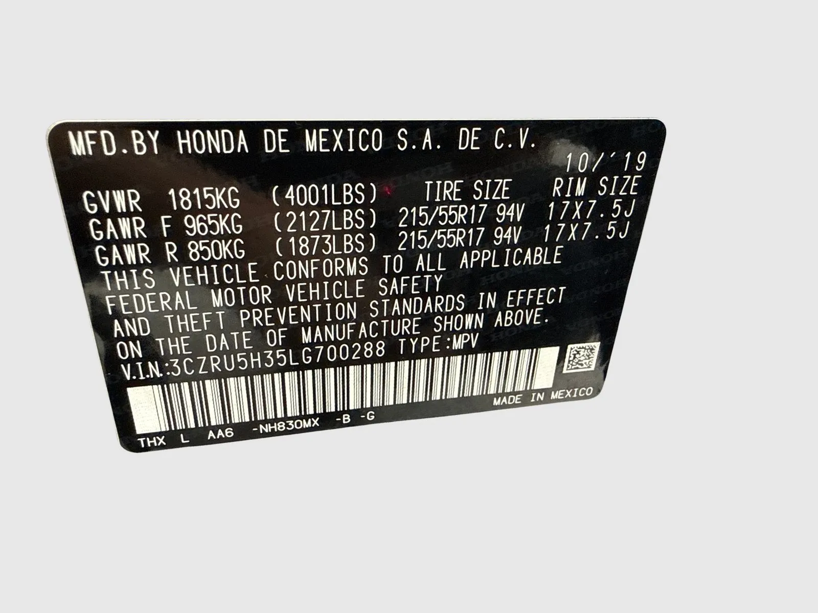 2020 Honda HR-V LX - Photo 50
