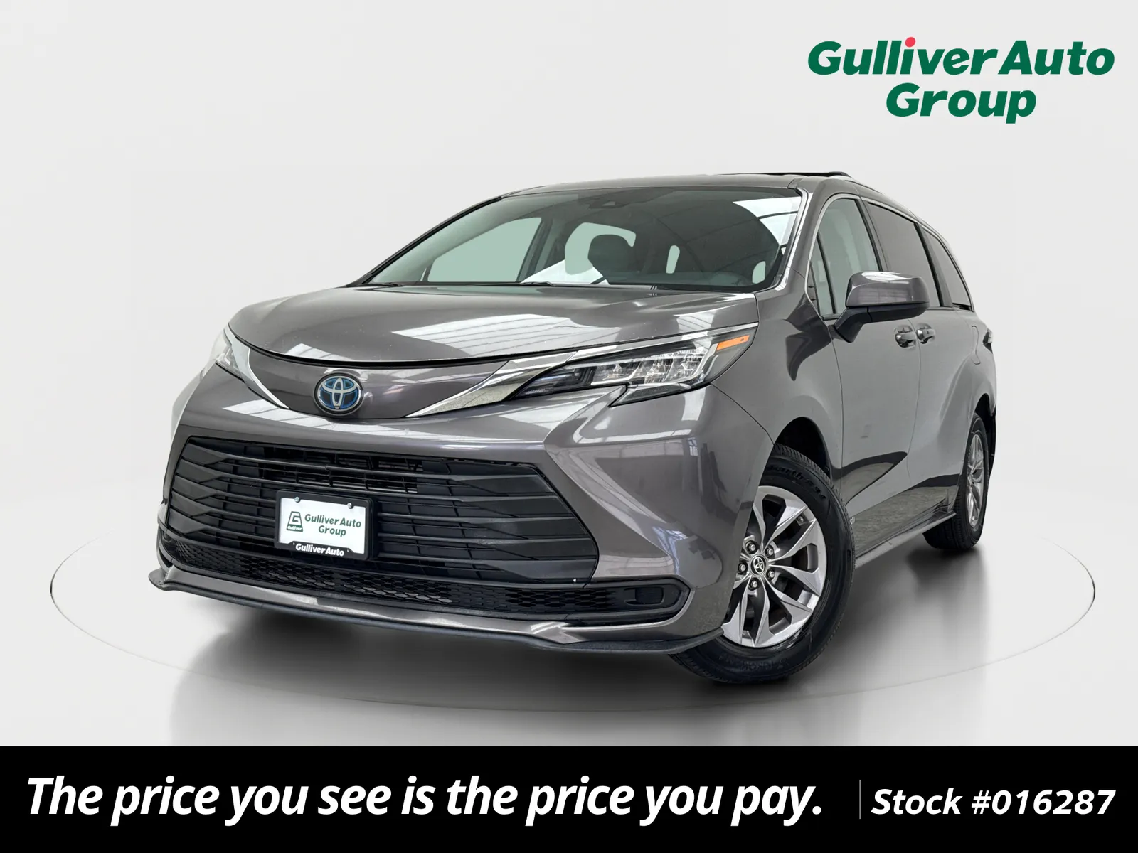 Gray 2021 Toyota Sienna Hybrid LE for sale in Plano, TX