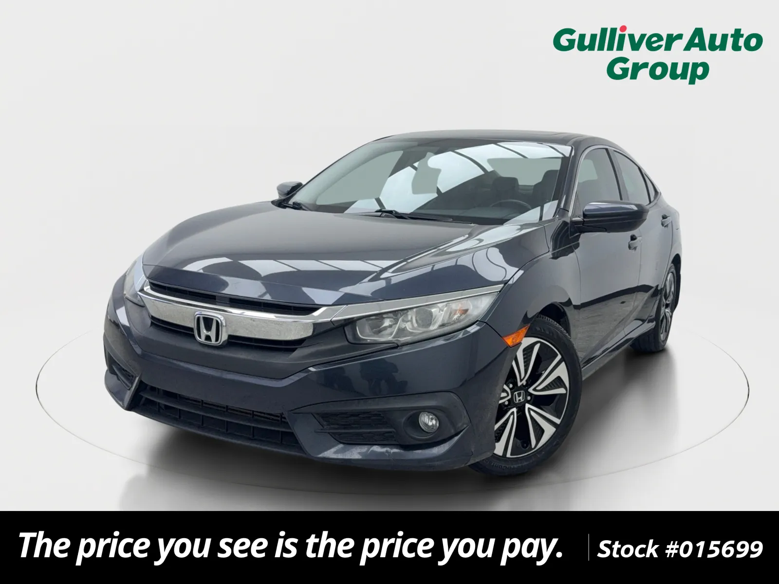 Blue 2016 Honda Civic EX-L for sale in Plano, TX