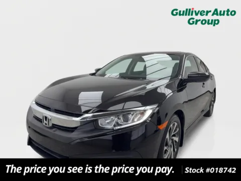 Black 2017 Honda Civic EX for sale in Plano, TX